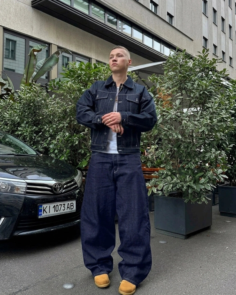 Deep Ocean Barrel Fit Denim