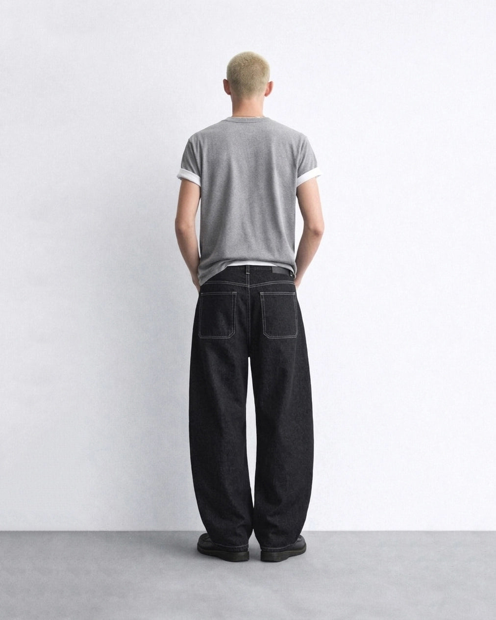 Phantom Black Barrel Fit Denim