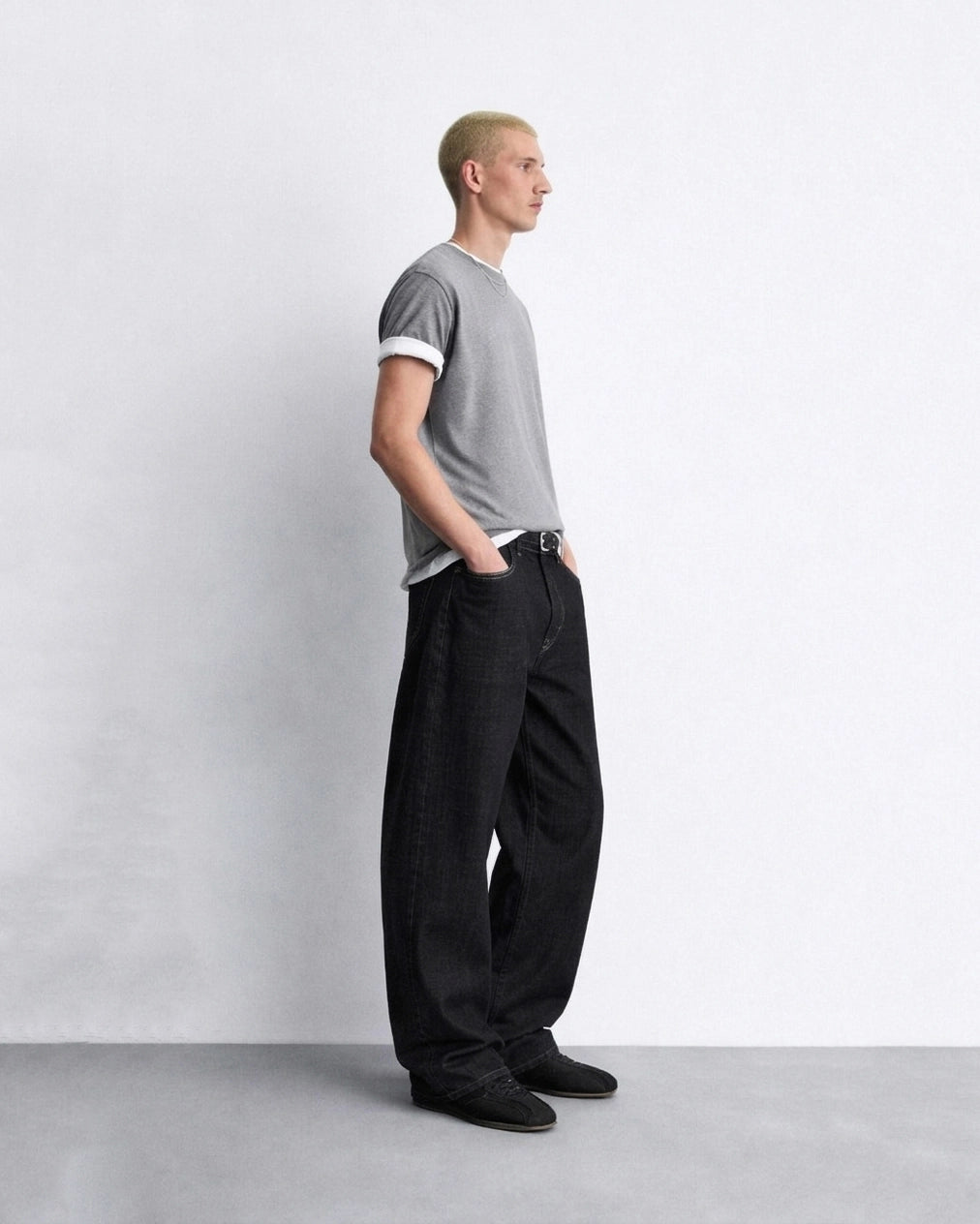 Phantom Black Barrel Fit Denim