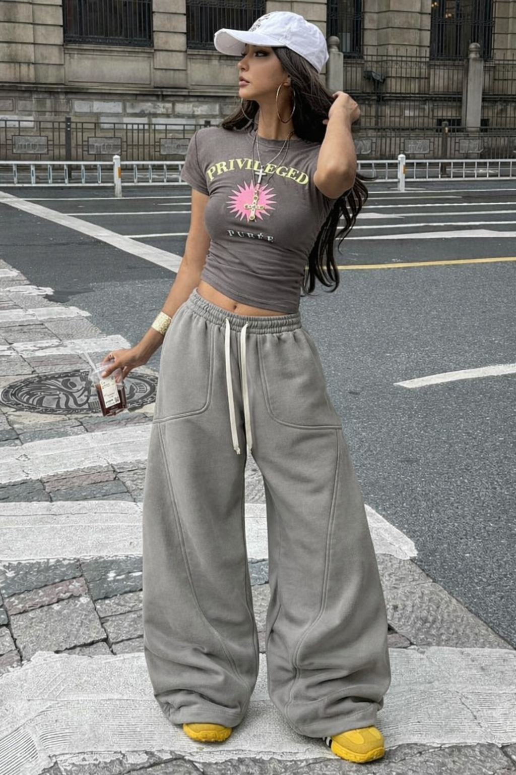 Cloud Grey Oversized Sweatpants