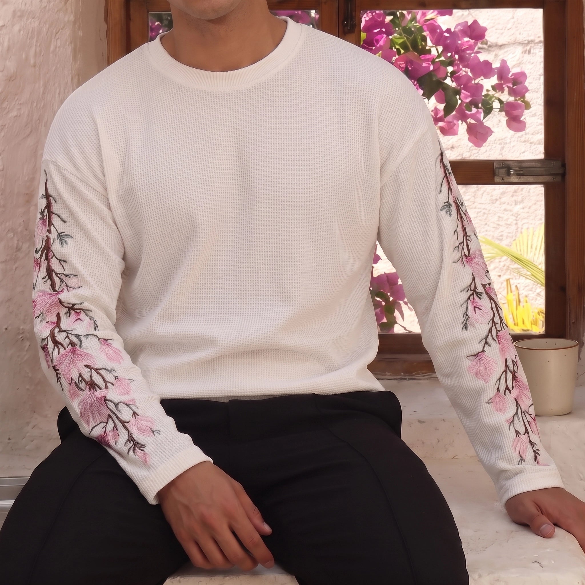 Bloodline White Waffle Tee