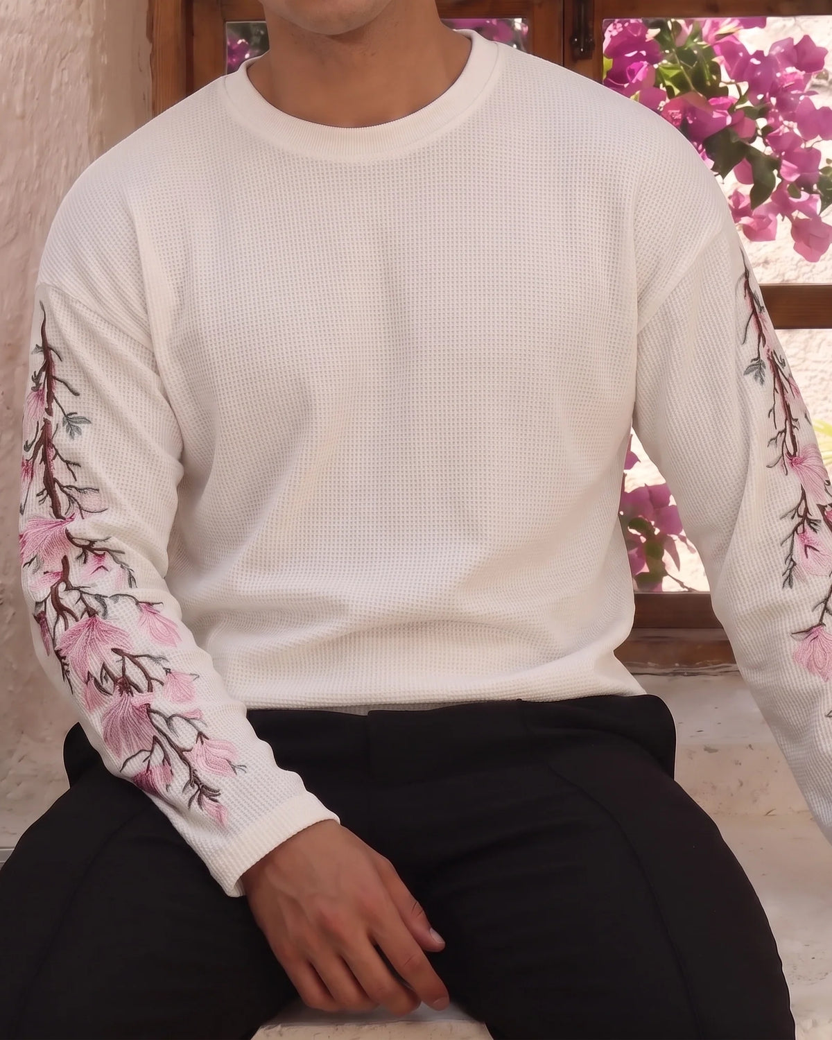 Bloodline White Waffle Tee