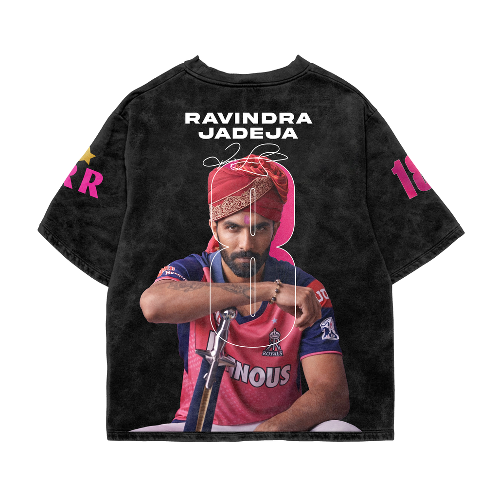 Blade Jadeja Acid-Wash Oversized Tee