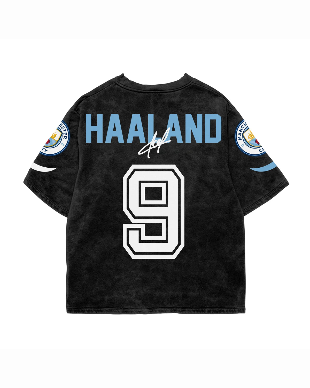 Manchester Striker 9 Acid Wash Oversized Tee
