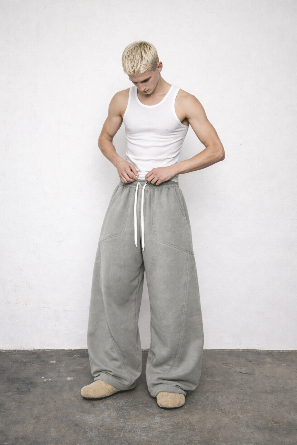 Cloud Grey Oversized Sweatpants