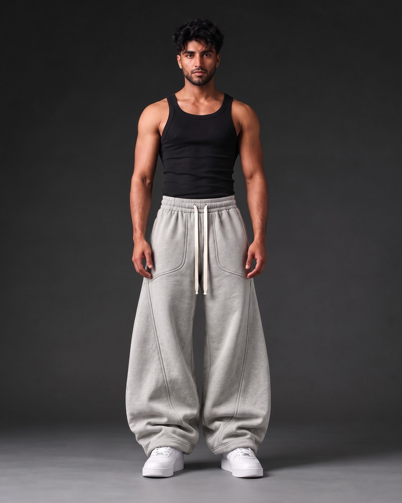 Cloud Grey Oversized Sweatpants