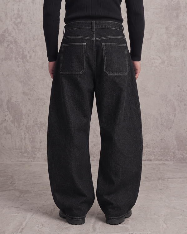 Phantom Black Barrel Fit Denim