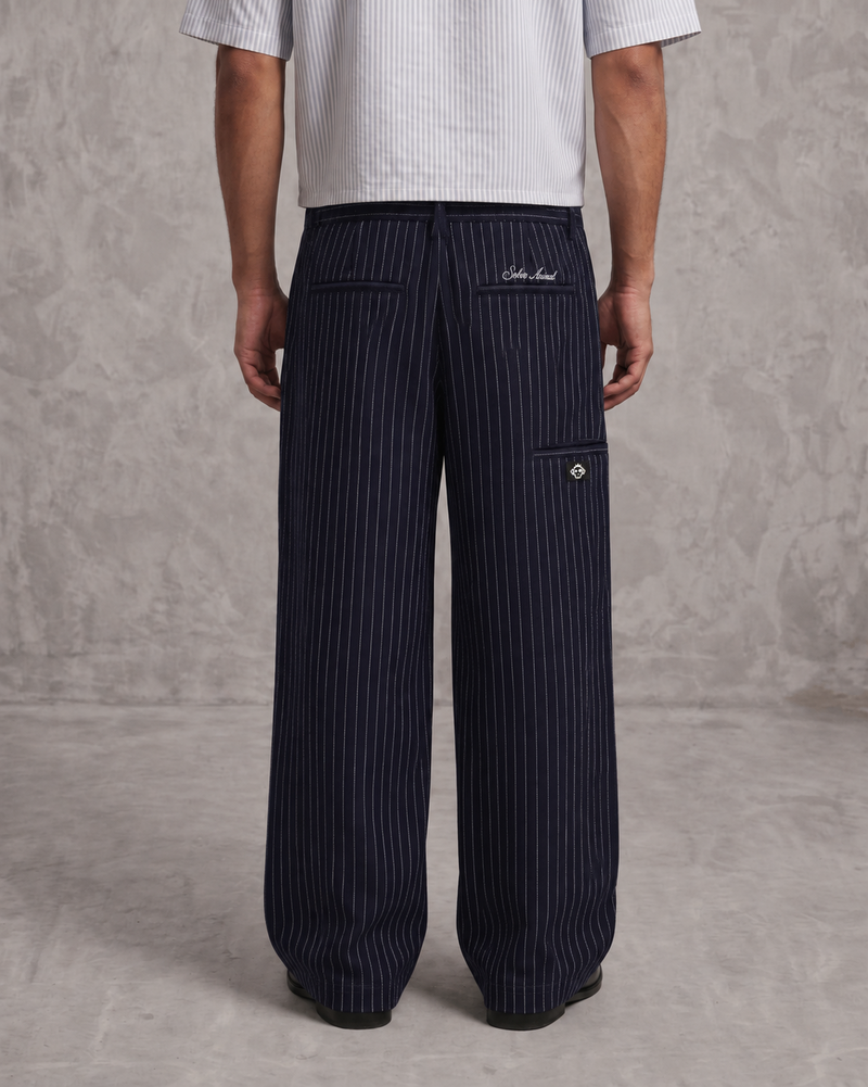 Relaxed Pinstripe Pants