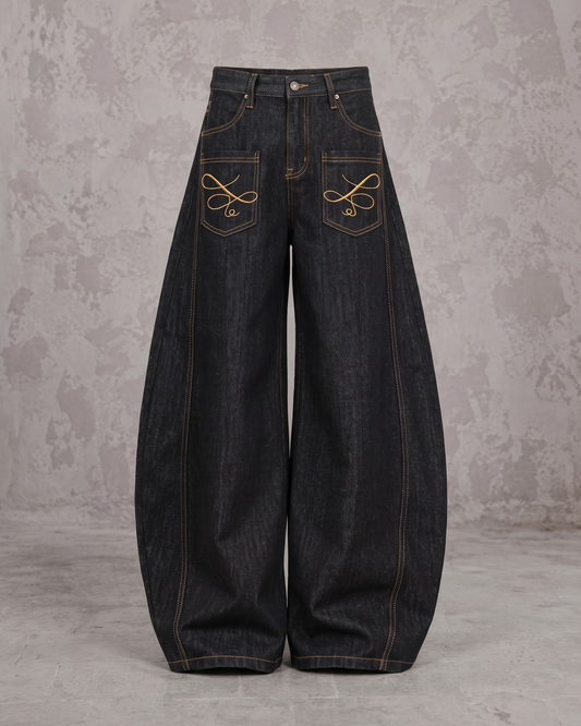 STEALTH BLACK BAGGY DENIM