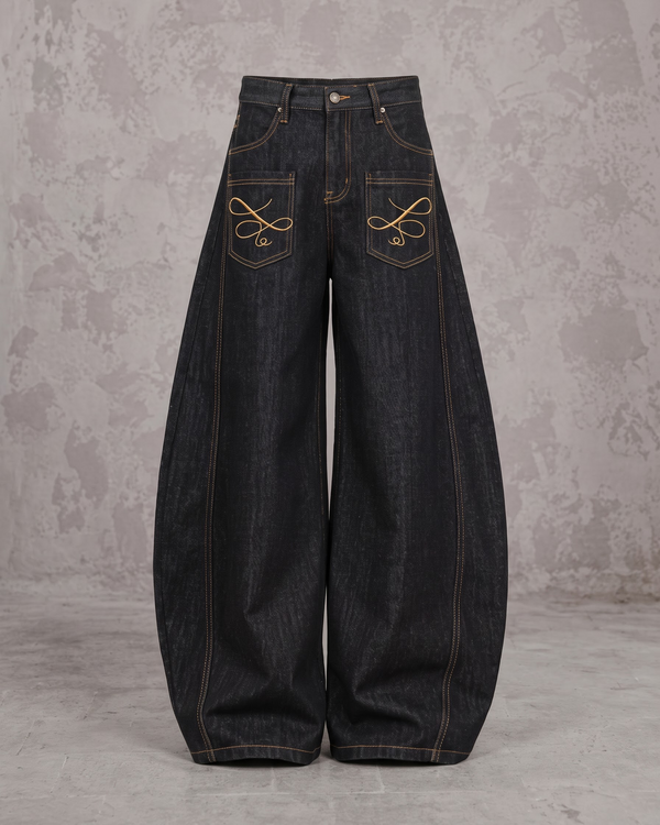 STEALTH BLACK BAGGY DENIM