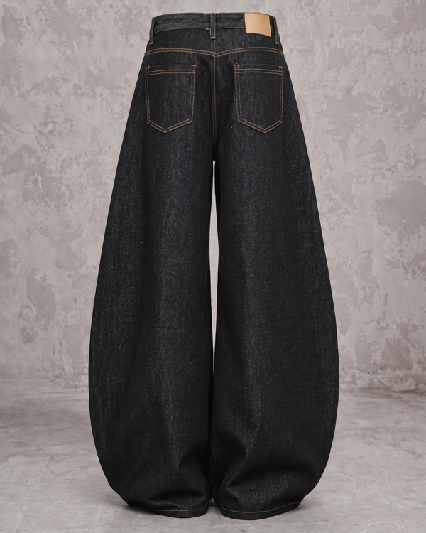 STEALTH BLACK BAGGY DENIM