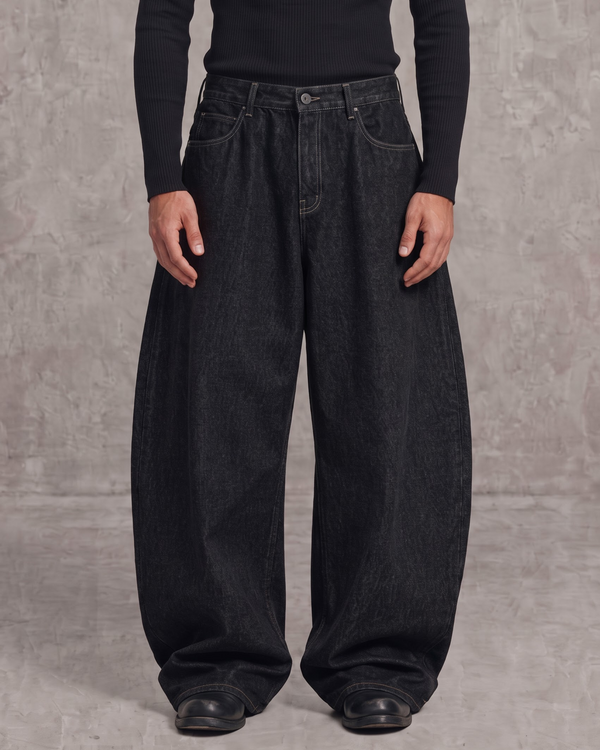 Phantom Black Barrel Fit Denim