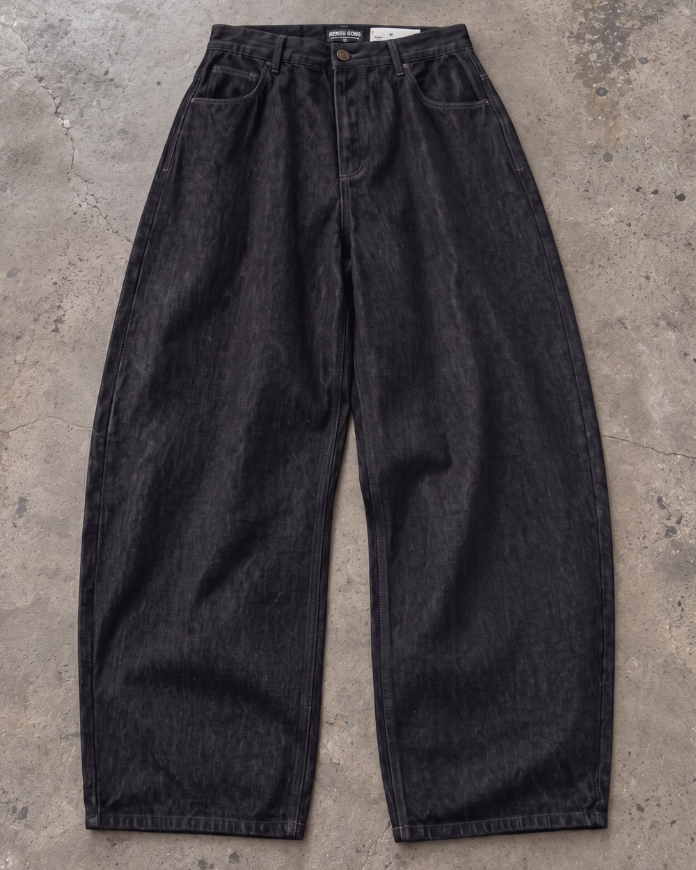 Phantom Black Barrel Fit Denim