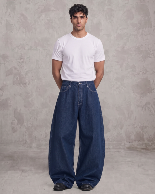 Deep Ocean Barrel Fit Denim