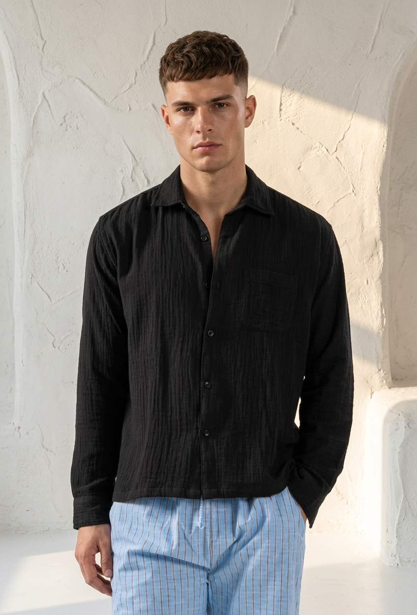 Black Gauze Shirt
