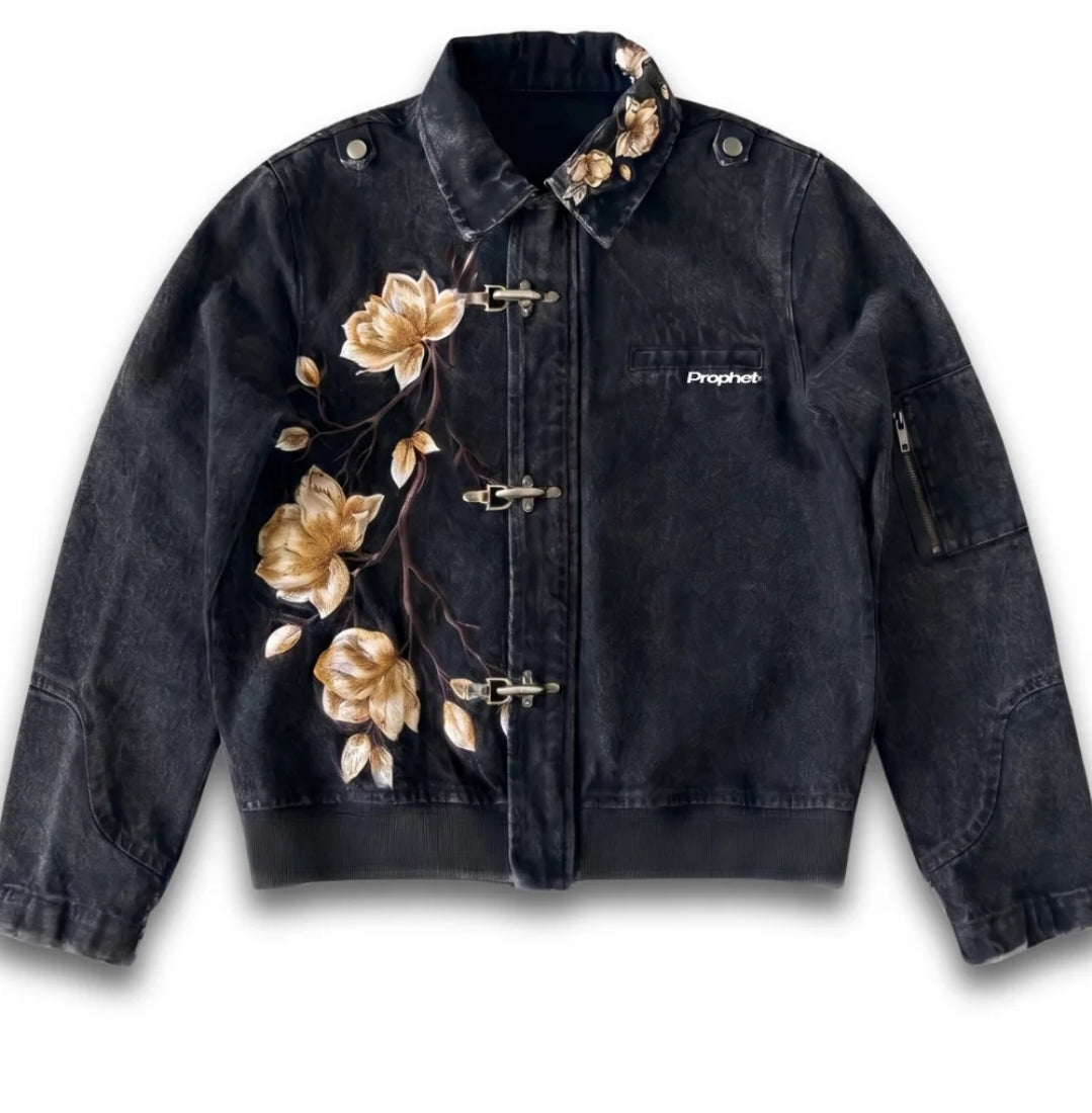 Noir Bloom Clasp Jacket